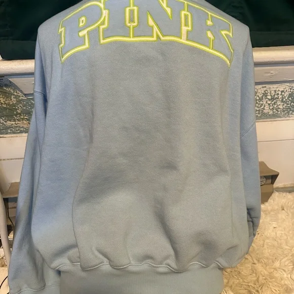 PINK Victoria's Secret Light Blue Pullover - Picture 5 of 5
